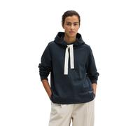Hoodie MARC O'POLO, Damen, Gr. M, blau (martime blau), angeraute Sweatware, Obermaterial: 100% Baumwolle, relaxed fit normal, Bündchen, Sweatshirts Hoodie, relaxed mit gepeachter Oberfläche (81443066-