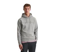 Hoodie MARC O'POLO "relaxed fit aus weicher Bio-Baumwolle", Herren, Gr. XL, grau (cloudy grau melange), Sweatware, Obermaterial: 100% Baumwolle, relaxed fit normal, Rippbündchen, Sweatshirts Hoodie, T