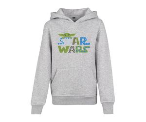 Hoodie MISTERTEE "MisterTee Herren Kids Star Wars Colorful Logo Hoody", Jungen, Gr. 134/140, erdgrau, 65% Baumwolle, 35% Polyester, unifarben, Pullover Hoodie (72364623-134) erdgrau