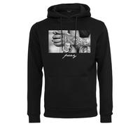 Hoodie MISTERTEE "MisterTee Herren Pray 2.0 Hoody", Herren, Gr. XS, schwarz, 65% Baumwolle, 35% Polyester, unifarben, Sweatshirts Hoodie (21758626-XS) schwarz