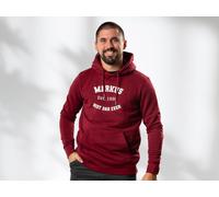 Hoodie mit eigenem Text im College-Stil