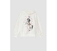 Hoodie mit Glitzer-Frontprint und kuscheliger Innenseite 92/98 creme|weiß 2169461.0210.92_98