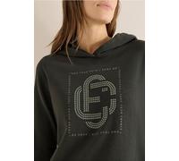 Cecil Hoodie Damen 13355100 mit Schmucksteinen 100% Baumwolle Raw Khaki Gr. M