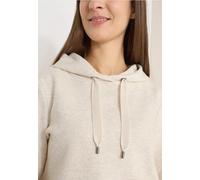Sweatshirt CECIL, Damen, Gr. XS (36), pearl beige, Sweatware, 55% Polyester, 43% Viskose, 2% Elasthan, unifarben, comfort fit, ohne Ausschnitt, Bündchen, Sweatshirts Sweatshirt, mit gerafftem Elastiks