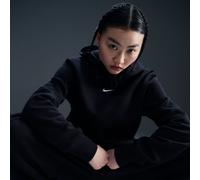 Hoodie NIKE SPORTSWEAR "W NSW PHNX FLC STD PO HOODIE", Damen, Gr. L, schwarz, sail, Obermaterial: 80% Baumwolle, 20% Polyester, normal, Rundhals, Sweatshirts Hoodie, mit Rundhalsausschnitt, aus Baumwo
