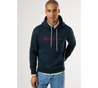Hoodie PEPE JEANS "MACBETH PLAIN", Herren, Gr. M, blau (dulwich blau), Sweatware, Obermaterial: 70% Baumwolle, 30% Polyester, bedruckt, casual, regular fit, Langarm Rippbündchen, Sweatshirts, Regular 