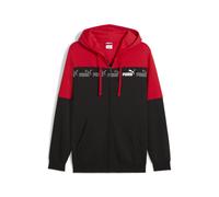 Hoodie PUMA "Around the Block Kapuzenjacke Herren", Herren, Gr. L, rot (for all time rot), Obermaterial: 66% Baumwolle, 34% Polyester; Kapuzenfutter: 100% Baumwolle; Rippe: 3% Elasthan, 97% Baumwolle,