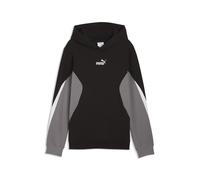 Hoodie PUMA "Essentials Block Hoodie Jungen", Kinder, Gr. 128, schwarz, Obermaterial: 32% Polyester, 68% Baumwolle. Kapuzenfutter: 100% Baumwolle. Rippe: 97% Baumwolle, 3% Elasthan. Seitentasche - Obe