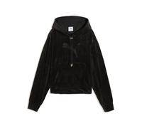 Hoodie PUMA "Essentials Elevated Standard Velour Hoodie Damen", Damen, Gr. XL, schwarz, Obermaterial: 100% Polyester. Kapuzenfutter: 100% Baumwolle, Sweatshirts Hoodie (31476307-XL) schwarz