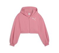 Hoodie PUMA "Essentials Graphics Bedazzled Kapuzenjacke Damen", Damen, Gr. XS, wild pink, Obermaterial: 68% Baumwolle, 32% Polyester; Kapuzenfutter: 100% Baumwolle, comfort fit, Sweatshirts Hoodie (84