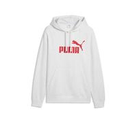 Hoodie PUMA "Essentials No. 1 Logo Hoodie Herren", Herren, Gr. M, weiß (weiß glow heather), Obermaterial: 66% Baumwolle, 34% Polyester. Kapuzenfutter: 100% Baumwolle. Rippe: 97% Baumwolle, 3% Elasthan
