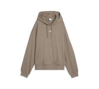 Hoodie PUMA "Essentials Oversized Hoodie Damen", Damen, Gr. XS, beige (mouse gray beige), Obermaterial: 100% Baumwolle. Kapuzenfutter: 100% Baumwolle. Rippe: 3% Elasthan, 97% Baumwolle. Seitentasche -