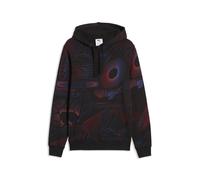 Hoodie PUMA "Essentials Printed Graphic Hoodie Herren", Herren, Gr. M, schwarz, Obermaterial: 100% Baumwolle. Kapuzenfutter: 100% Baumwolle. Rippe: 3% Elasthan, 97% Baumwolle, normal, Sweatshirts Hood