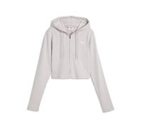Hoodie PUMA "Essentials Slim Gerippte Kapuzenjacke Damen", Damen, Gr. XL, beige (misty pink heather), Obermaterial: 46% Polyester, 4% Elasthan, 50% Viskose, slim fit, Sweatshirts Hoodie (91231601-XL)