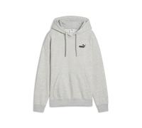 Hoodie PUMA "Essentials Small No. 1 Logo Comfort Hoodie Damen", Damen, Gr. XS, grau (light gray heather), Obermaterial: 66% Baumwolle, 34% Polyester; Kapuzenfutter: 100% Baumwolle; Rippe: 3% Elasthan,