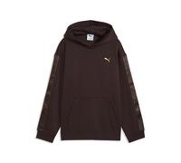 Hoodie PUMA "Essentials Tape Relaxed Hoodie Mädchen", Kinder, Gr. 140, braun (chocolate fondue braun), Obermaterial: 34% Polyester, 66% Baumwolle. Kapuzenfutter: 100% Baumwolle. Rippe: 97% Baumwolle, 