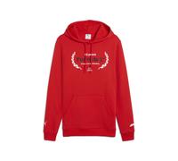 Hoodie PUMA "F1 Essentials Logo Graphic Hoodie Herren", Herren, Gr. M, rot (pop rot), Obermaterial: 66% Baumwolle, 34% Polyester; Kapuzenfutter: 100% Baumwolle; Rippe: 3% Elasthan, 97% Baumwolle, norm