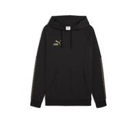 Hoodie PUMA "KING Fußballhoodie Herren", Herren, Gr. S, schwarz (schwarz gold), Obermaterial: 32% Polyester, 68% Baumwolle. Rippe: 3% Elasthan, 97% Baumwolle. Besatz: 100% Polyester, normal, Rundhals,