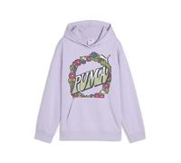 Hoodie PUMA "MID 90s Relaxed Graphic Hoodie Mädchen", Kinder, Gr. 176, lila (light lavender lila), Obermaterial: 32% Polyester, 68% Baumwolle. Kapuzenfutter: 100% Baumwolle. Rippe: 3% Elasthan, 97% Ba