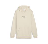 Hoodie PUMA "Porsche Legacy Graphic Hoodie Herren", Herren, Gr. S, alpine snow weiß, Obermaterial: 33% Polyester, 67% Baumwolle; Rippe: 3% Elasthan, 97% Baumwolle, relaxed fit, Rundhals, Sweatshirts H