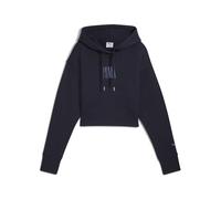 PUMA Premium Essentials Relaxed Graphic Hoodie Damen, Kleidung, New Navy, M Blue