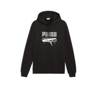 Hoodie PUMA "PUMA Sport Logo Play Fleece Hoodie Herren", Herren, Gr. S, schwarz, Obermaterial: 66% Baumwolle, 34% Polyester. Kapuzenfutter: 100% Baumwolle. Rippe: 97% Baumwolle, 3% Elasthan, normal, S