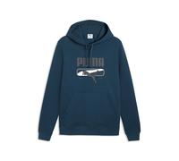 Hoodie PUMA "PUMA Sport Logo Play Fleece Hoodie Herren", Herren, Gr. XL, blau (midnight petrol blau), Obermaterial: 66% Baumwolle, 34% Polyester. Kapuzenfutter: 100% Baumwolle. Rippe: 97% Baumwolle, 3