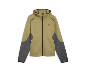 Hoodie PUMA "PUMATECH Relaxed Kapuzenjacke Herren", Herren, Gr. M, chai latte braun, Obermaterial: 77% Baumwolle, 23% Polyester. Unteres Futter: 100% Baumwolle. Seitentasche - Oben: 100% Baumwolle. Se