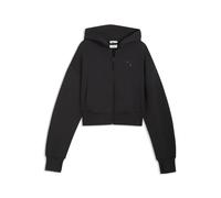Hoodie PUMA "PUMATECH SENSE Kapuzenjacke Damen", Damen, Gr. XS, schwarz, Obermaterial: 9% Elasthan, 50% Polyester, 16% Baumwolle, 25% Modal. Taschenfutter: 100% Baumwolle. Kapuzenfutter: 100% Baumwoll