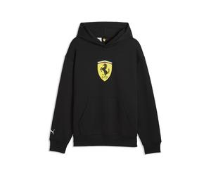 Hoodie PUMA "Scuderia Ferrari Shield Hoodie Herren", Herren, Gr. M, schwarz, Obermaterial: 32% Polyester, 68% Baumwolle. Kapuzenfutter: 100% Baumwolle. Rippe: 3% Elasthan, 97% Baumwolle, relaxed fit, 