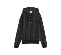 Hoodie PUMA "Snake Pack Bedruckter Hoodie Damen", Damen, Gr. S, grau (schwarz), Obermaterial: 32% Polyester, 68% Baumwolle. Kapuzenfutter: 100% Baumwolle. Rippe: 96% Baumwolle, 4% Elasthan, relaxed fi