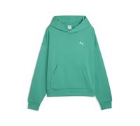Hoodie PUMA "Wardrobe Essentials Boxy Fleece Hoodie Herren", Herren, Gr. M, vibrant grün, Obermaterial: 66% Baumwolle, 34% Polyester. Seitentasche - Oben: 100% Baumwolle, Sweatshirts Hoodie (65987842-