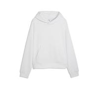 Hoodie PUMA "Wardrobe Essentials Boxy Fleece Hoodie Herren", Herren, Gr. S, weiß glow heather, Obermaterial: 66% Baumwolle, 34% Polyester. Seitentasche - Oben: 100% Baumwolle, Sweatshirts Hoodie (5021