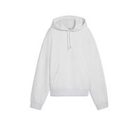 Hoodie PUMA "Wardrobe Essentials Oversized Hoodie Damen", Damen, Gr. S, weiß glow heather, Obermaterial: 32% Polyester, 68% Baumwolle. Rippe: 4% Elasthan, 96% Baumwolle, oversize, Sweatshirts Hoodie (