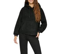 Hoodie QS, Damen, Gr. M, schwarz, Obermaterial: 100% Polyester, unifarben, regular fit taillenbedeckt, ohne Ausschnitt, Bündchen, Sweatshirts Hoodie, mit Teddy Qualität (35749942-M)