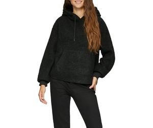 Hoodie QS, Damen, Gr. M, schwarz, Obermaterial: 100% Polyester, unifarben, regular fit taillenbedeckt, ohne Ausschnitt, Bündchen, Sweatshirts Hoodie, mit Teddy Qualität (35749942-M)