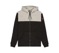 Hoodie QUIKSILVER "Keller Block Zip", Herren, Gr. S, schwarz heather, Obermaterial: 100% Microfaser;, Sweatshirts Hoodie (70484003-S) schwarz heather