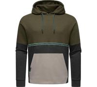 Hoodie RAGWEAR "Blocky Hoody", Herren, Gr. XXL (56), grün (olivgrün), Sweatware, Obermaterial: 70% Baumwolle, 30% Polyester, Basic, lässig geschnitten hüftbedeckend, hoch geschlossener Ausschnitt, Ärm