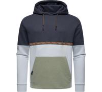 Hoodie RAGWEAR "Blocky Hoody", Herren, Gr. XXXL (58), blau (navy), Sweatware, Obermaterial: 70% Baumwolle, 30% Polyester, Basic, lässig geschnitten hüftbedeckend, hoch geschlossener Ausschnitt, Ärmel