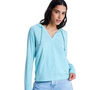 Hoodie ROXY "Destination Surf", Damen, Gr. M, pool blau, Obermaterial: 55% Baumwolle, 45% Polyester;, Sweatshirts Hoodie (74858860-M) pool blau