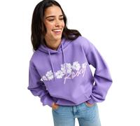 Hoodie ROXY "Surf Stoked Brushed", Damen, Gr. S, lila (dahlia lila), Obermaterial: 60% Baumwolle, 40% Polyester., Sweatshirts Hoodie (63296023-S) dahlia lila