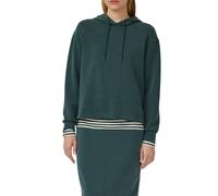 Hoodie S.OLIVER, Damen, Gr. 38, grün (bottle grün), Sweatware, Obermaterial: 47% Modal, 41% Polyester, 12% Elasthan, unifarben, casual, regular fit Po-bedeckend, ohne Ausschnitt, Langarm Rippbündchen,