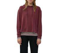 Hoodie S.OLIVER, Damen, Gr. 38, rot (dunkelrot), Sweatware, Obermaterial: 47% Modal, 41% Polyester, 12% Elasthan, unifarben, regular fit Po-bedeckend, ohne Ausschnitt, Rippbündchen, Sweatshirts Hoodie