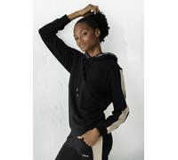 Hoodie S.OLIVER "- Kapuzensweatshirt- Loungesweatshirt" Gr. 40/42, schwarz (schwarz, beige) Damen Sweatshirts (57763226-40) schwarz, beige