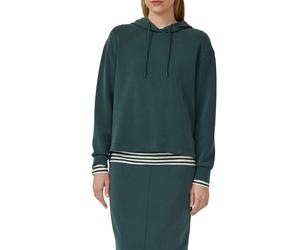 Hoodie S.OLIVER, Damen, Gr. 40, grün (bottle grün), Sweatware, Obermaterial: 47% Modal, 41% Polyester, 12% Elasthan, unifarben, regular fit Po-bedeckend, ohne Ausschnitt, Rippbündchen, Sweatshirts Hoo