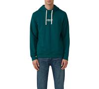Hoodie S.OLIVER, Herren, Gr. 3XL, grün, Sweatware, Obermaterial: 70% Baumwolle, 30% Polyester, unifarben, regular fit normal, ohne Ausschnitt, Rippbündchen, Sweatshirts Hoodie, mit Logo Schriftzug (82