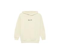 Hoodie S.OLIVER JUNIOR, Jungen, Gr. 170/176, weiß, Sweatware, Obermaterial: 100% Polyamid, unifarben, regular fit taillenbedeckt, ohne Ausschnitt, Rippbündchen, Sweatshirts Hoodie, mit Kapuze (1754981