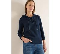 Hoodie CECIL, Damen, Gr. M (40), universal blau, Sweatshirts Hoodie, mit Strings (71868434-M) universal blau