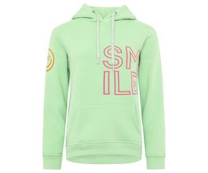 Hoodie SMILE 2.0 Zwillinsgherz neongrün/ pink M