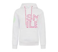 Hoodie SMILE 2.0 Zwillinsgherz weiß/ neon pink - in fünf Größen XL